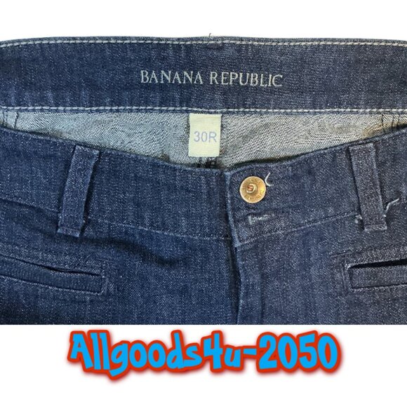 Banana Republic Dark Wash Mini Denim Skirt Size 30R Casual Straight - Picture 2 of 6